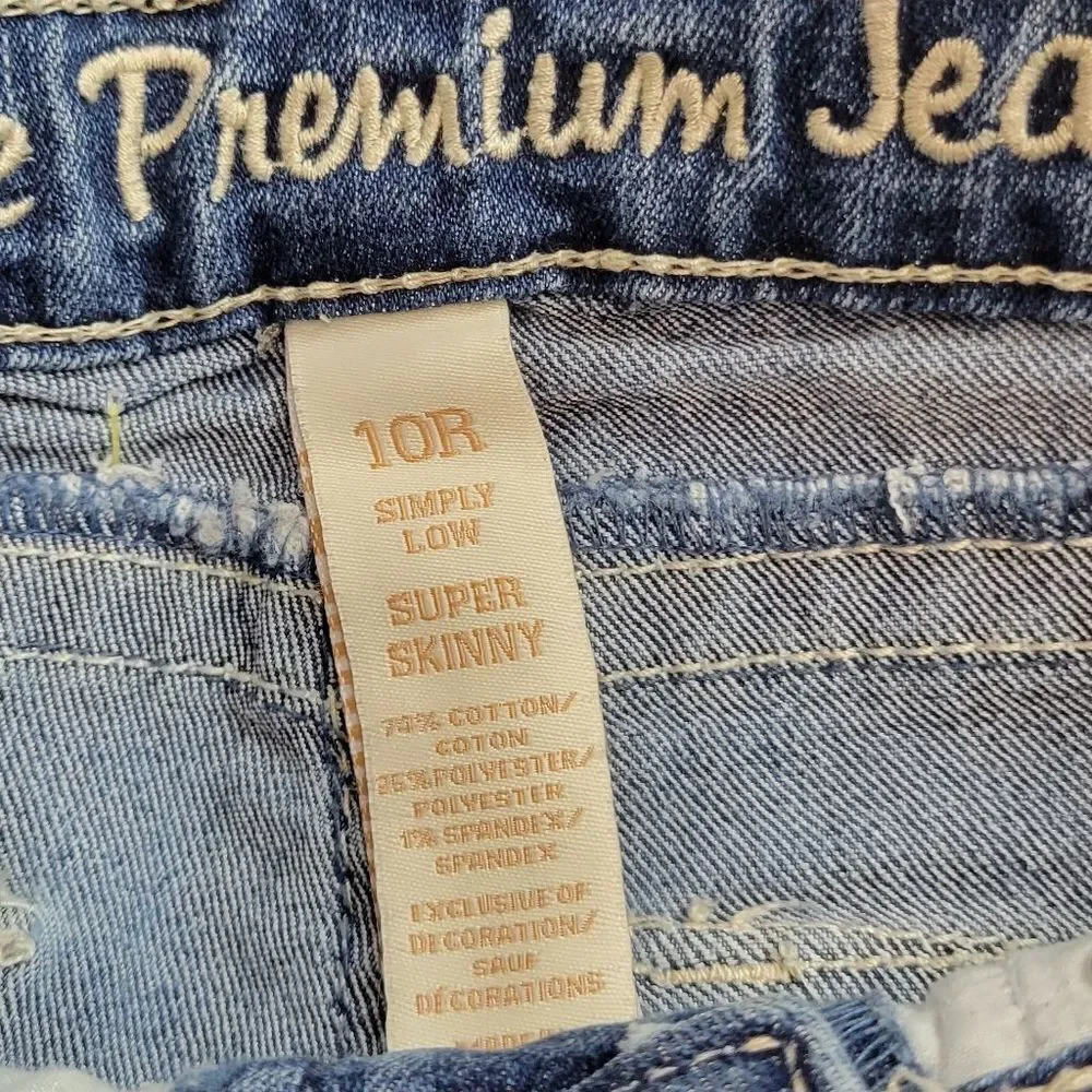 Justice Jeans with foldover pockets 10R